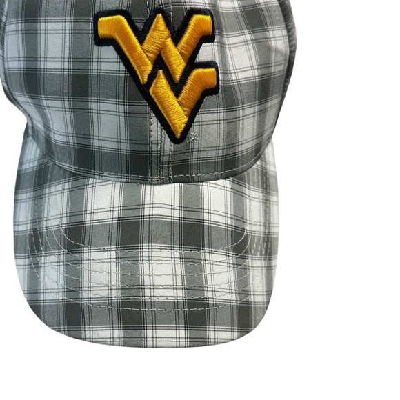 WVU Mountaineers Plaid Hat Cap Fitted NCAA College Baseball - Picture 1 of 9